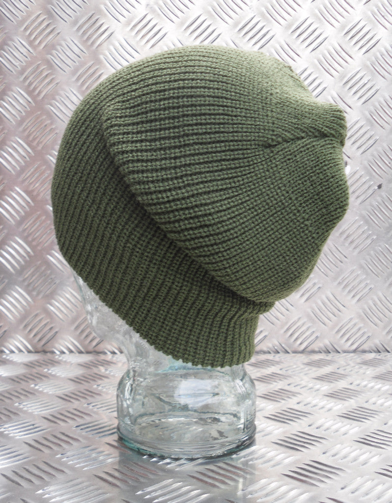 ARMY GREEN Knitted Beanie Hat / Watch Cap / Woolly Hat - One size - BRAND NEW