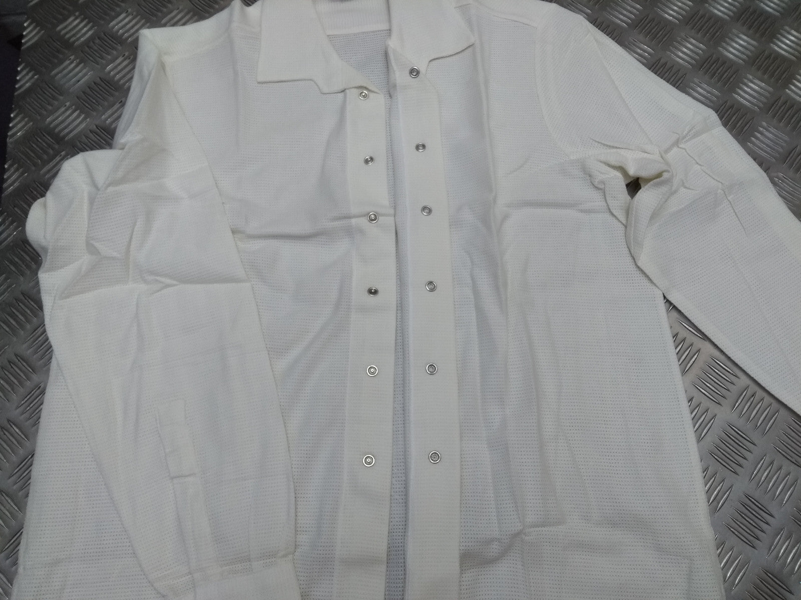 Food Handlers Shirt White Unisex Size Small Long Sleeve, Harrison Field - NEW