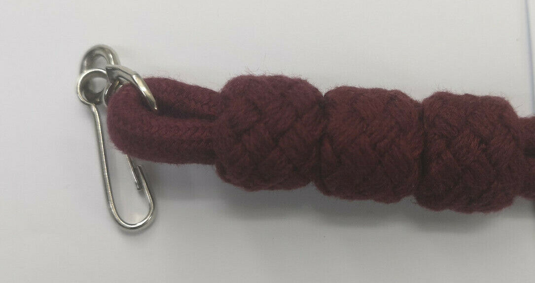Genuine British Duke of Lancaster's Regiment Maroon Lanyard with Clip