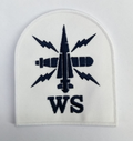 Royal Navy Warfare Specialist (WS) Basic Rate Blue on White Qualification Patch