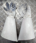 British Army Household Cavalry White Leather Gauntlet Parade Gloves Size 9.5