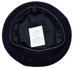 Naval Beret Wool With Leather Rim & Badge Eyelets NEW