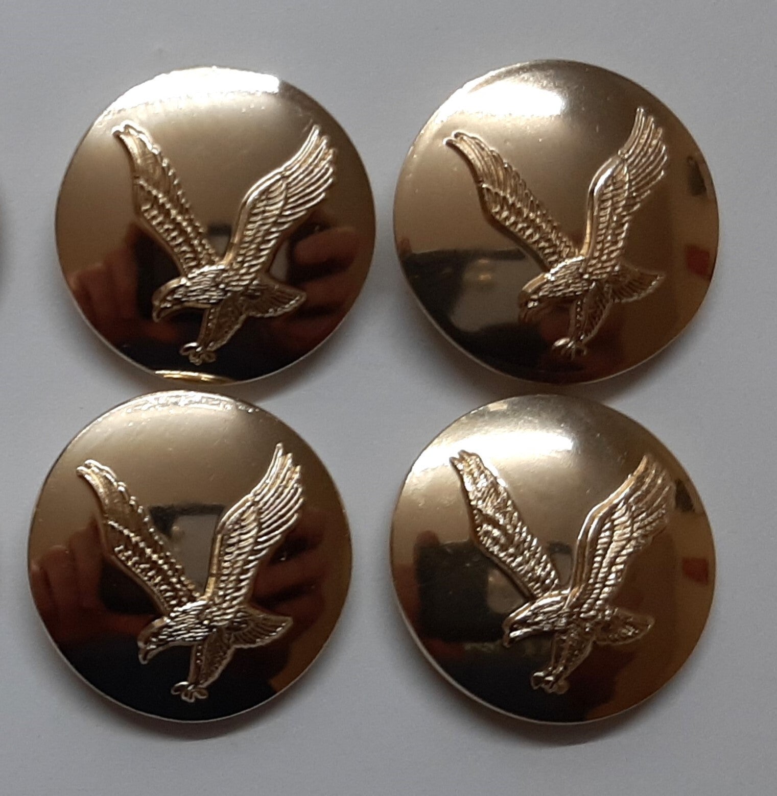 AAC Large Buttons British Army Air Corps Insignia 40L Gold No1/2 Dress X4