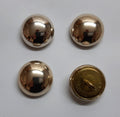 Light Dragoons Buttons Dress Plain Domed Light Gold Ring Back 29L x 2 Pairs