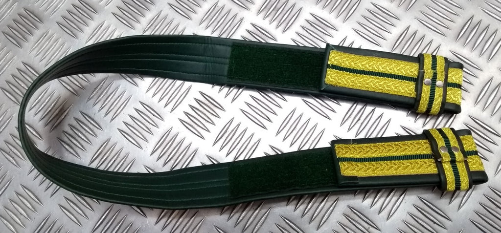 Dubai Belt Green With Gold Detailing Ceremonial Style Made in England