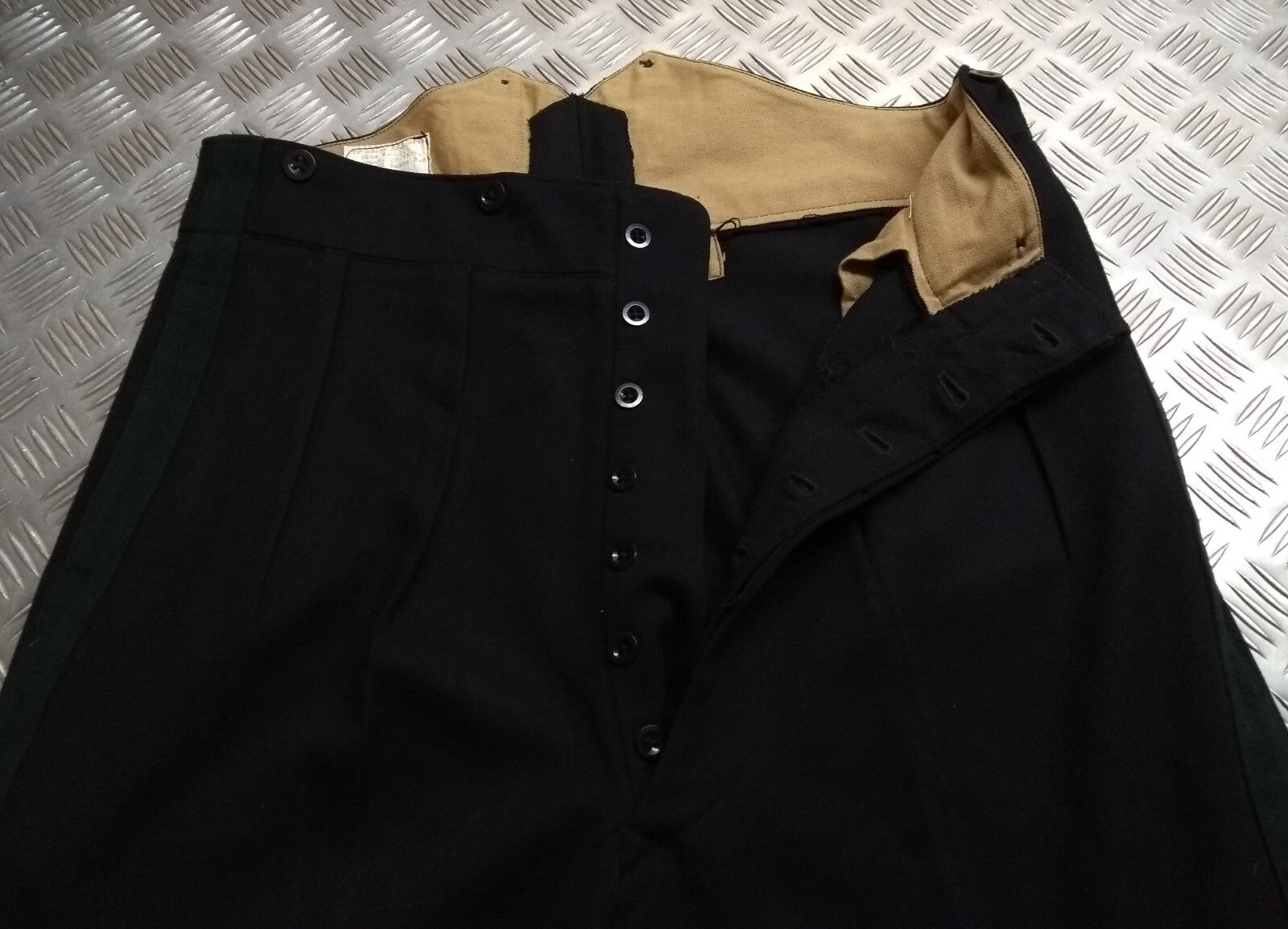 Vintage No1 Trousers British Army With Infantry / Rifles Green Stripes 1963 Pat