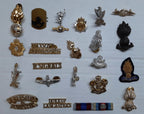 Assorted Badges, Titles Various Regimental Insignia 1 Lot of 22 Items