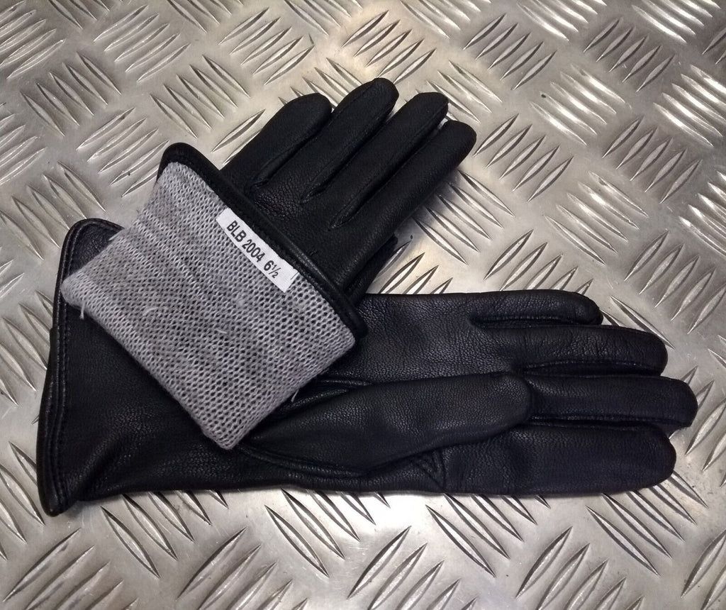 Black Leather Ladies Formal Dress Gloves 3 Dart - Size 6½ - NEW
