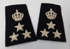 Qatar Winter Slides Shoulder Epaulettes Silver Braided