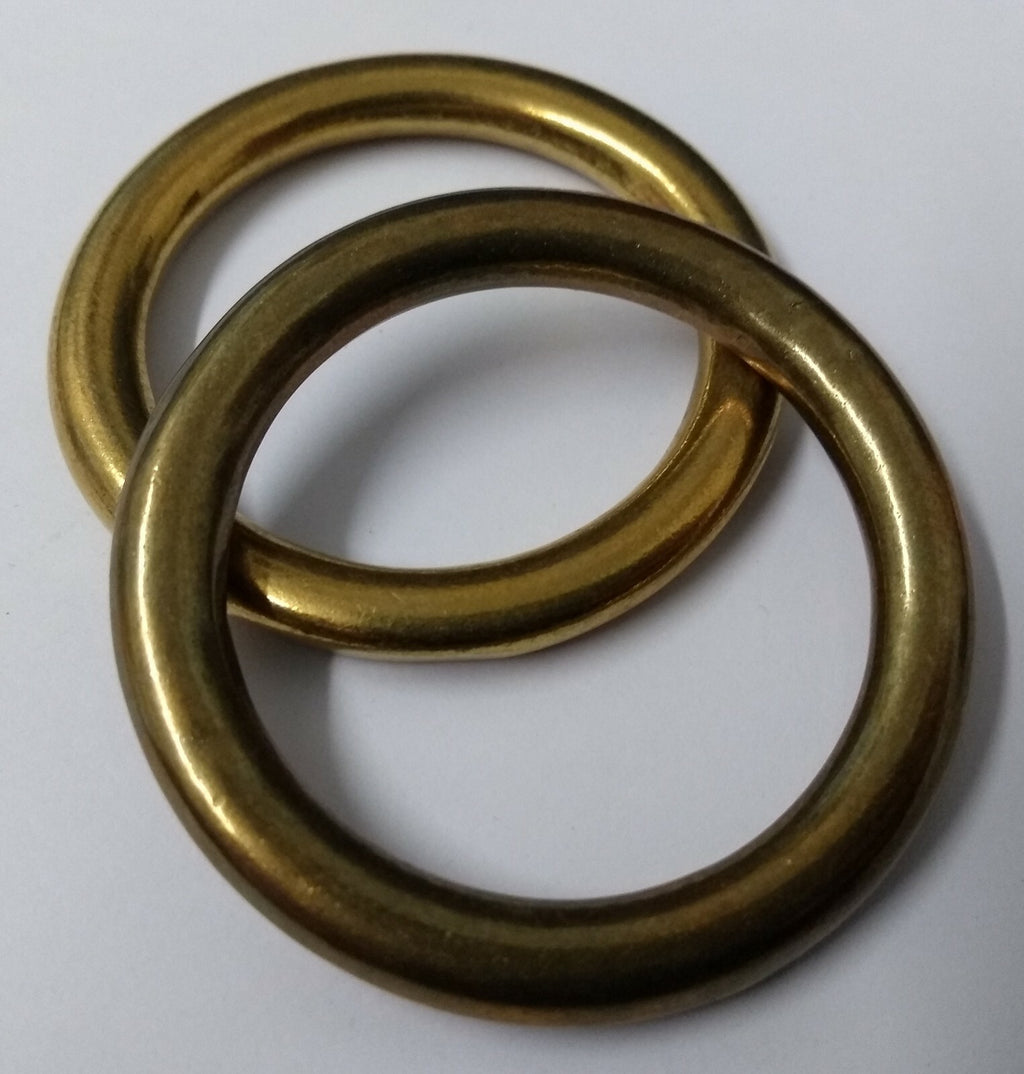 Genuine British Army Horse Guards & H Cav 1 1/2" Brass Bridle Rings 1 Pair STD20