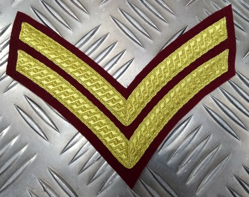 Genuine British Army Issue Parachute KRH Regimental Gold Braided Chevrons
