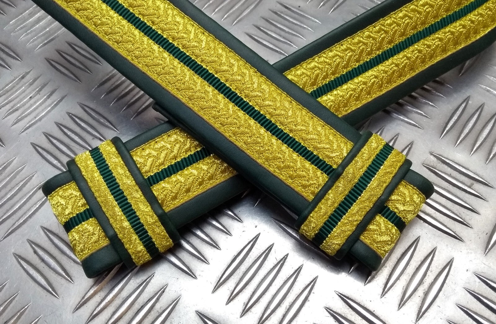 Dubai Belt Green With Gold Detailing Ceremonial Style Made in England