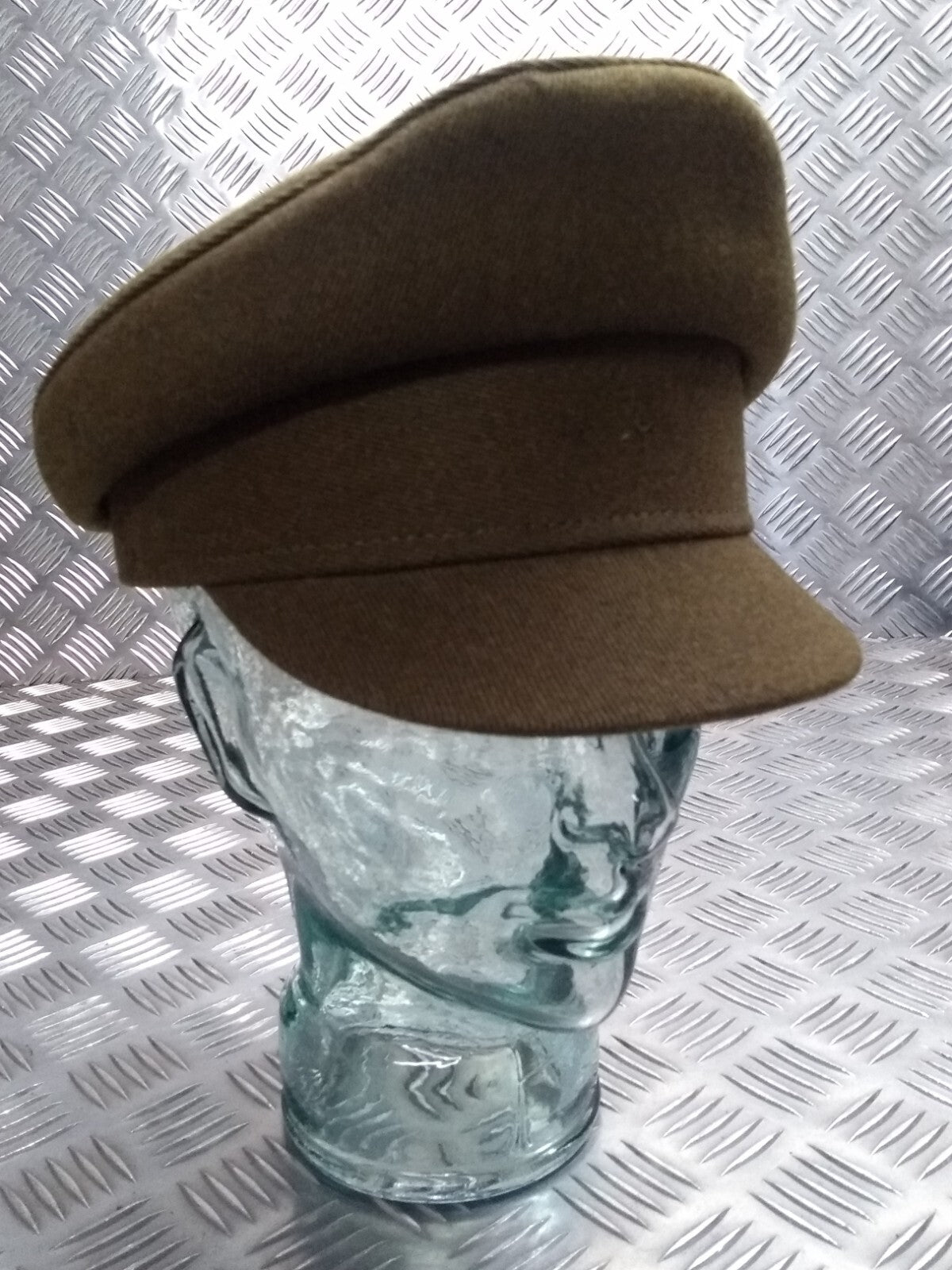No2 Dress Hat Vintage Khaki Green No Badge or Buttons Woman's Version Size 56cm