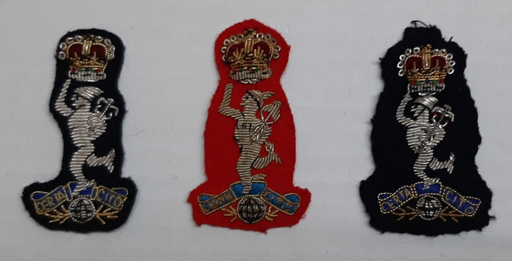 Signals Embroidered Badges British Army Old Pattern Royal Corps Insignia x3