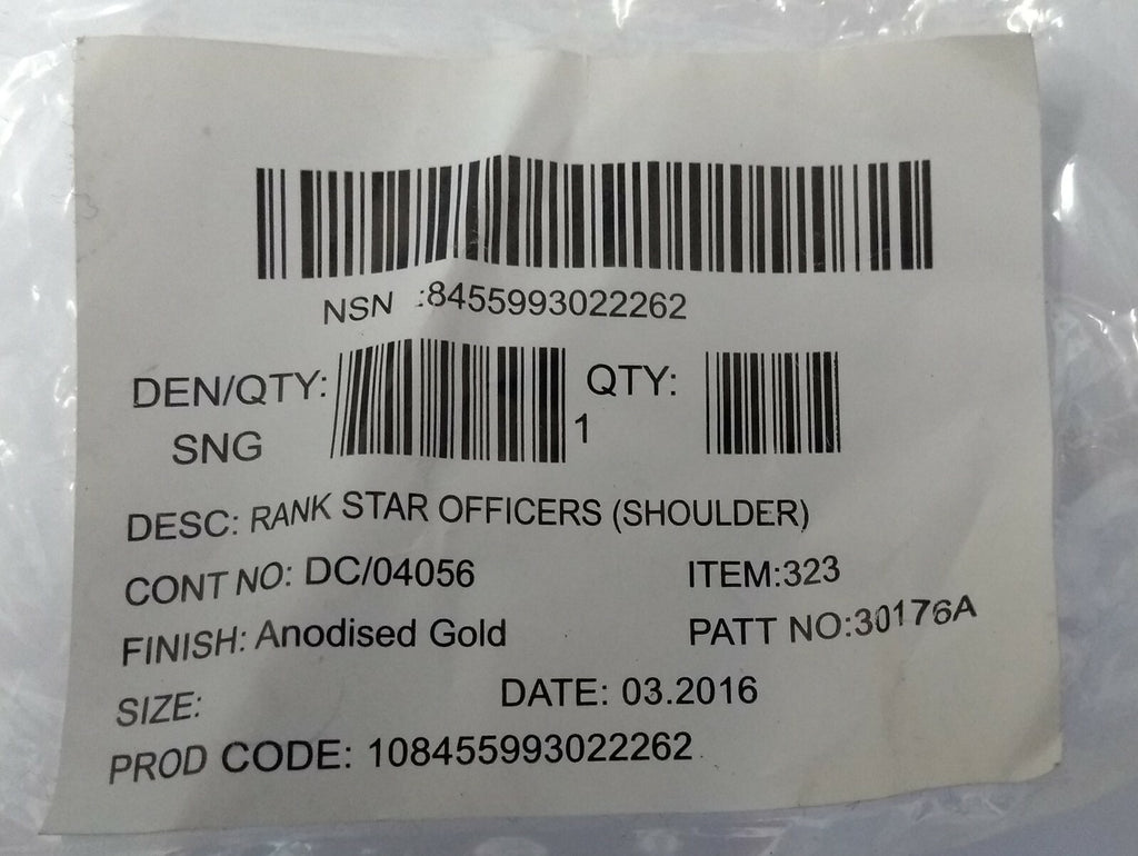 Rank Bath Star Small Ofc with Split Pin x 1 New