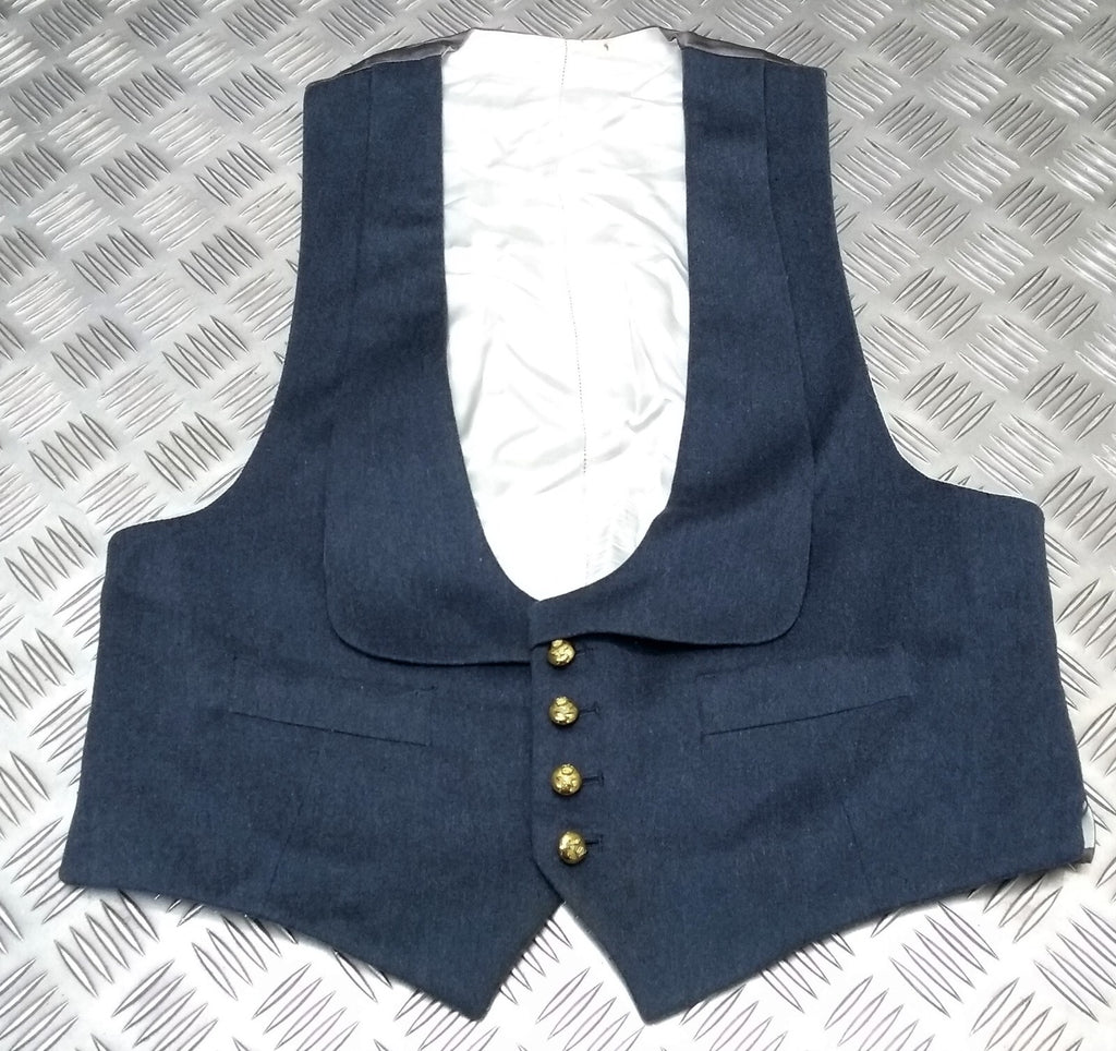 RAF Royal Air Force Vintage Mess Dress Waistcoat Airforce Blue Grey Colour by Moss Bros