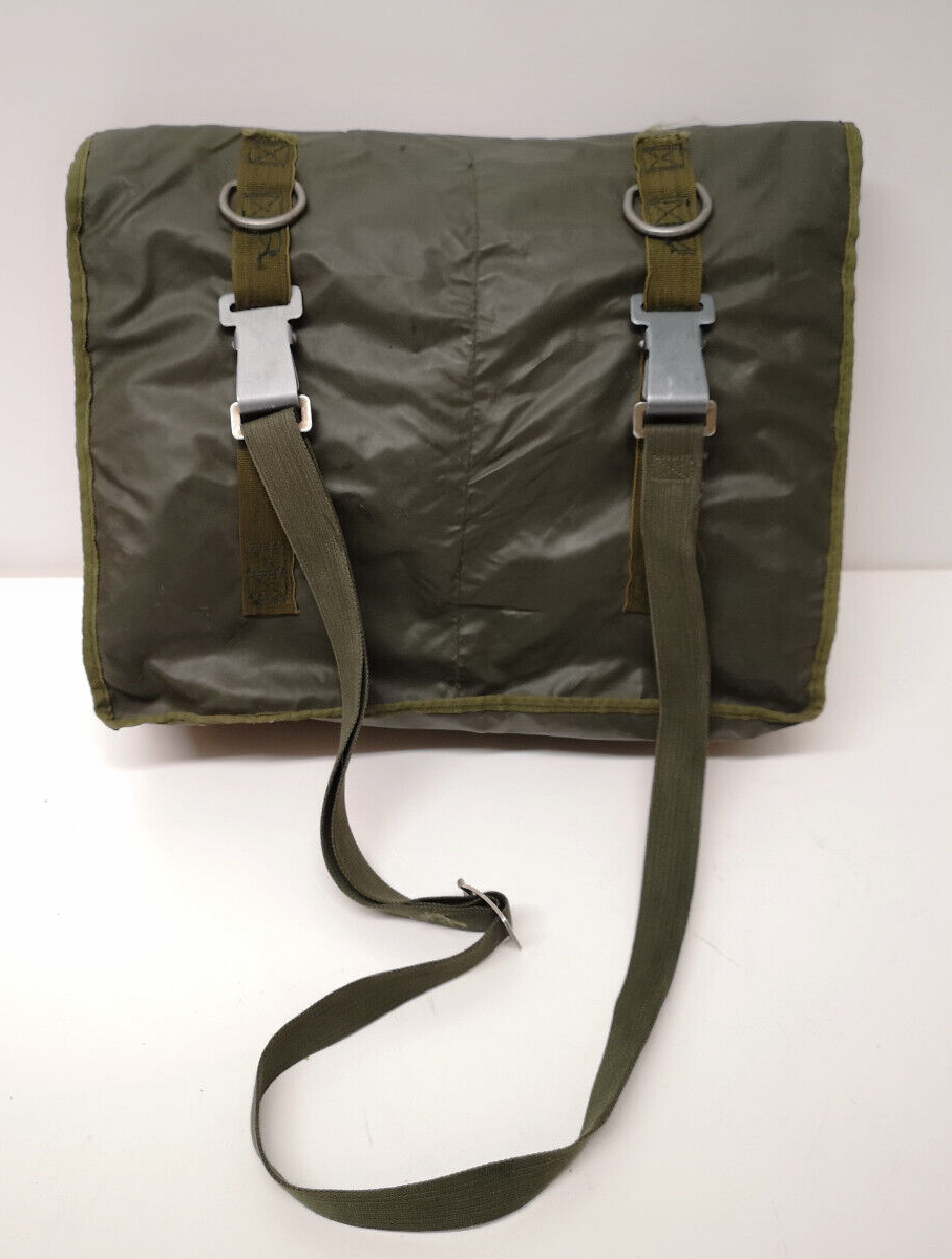 Swedish Army Rubberized Vinyl Waterproof Side Shoulder Messenger Bag