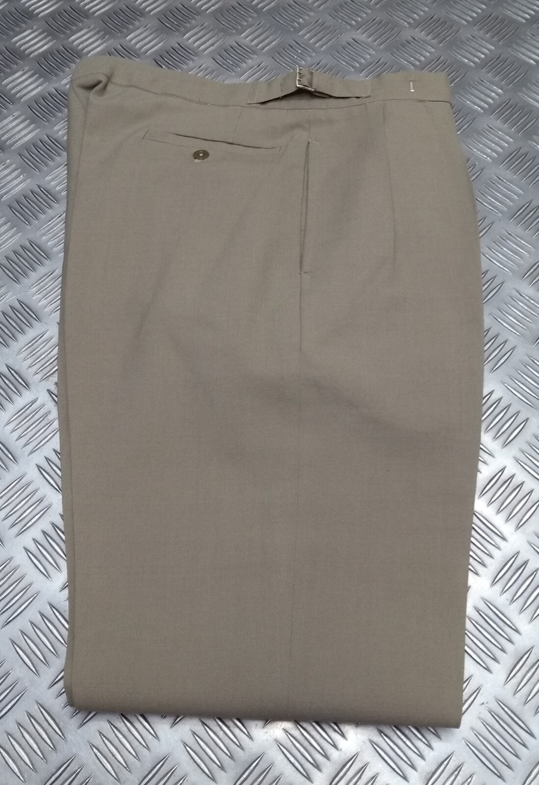 Vintage Fawn Trousers British Old Pattern Lightweight Dress Trousers
