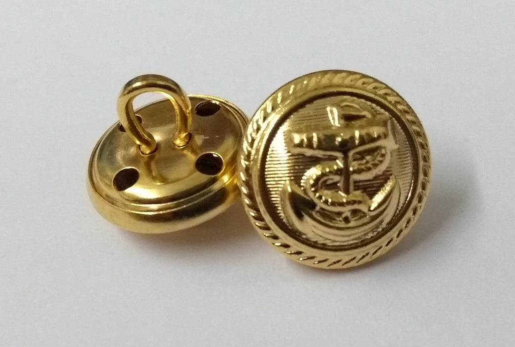 Naval Buttons Ring Back Dress With Rope Edged Anchor x 4