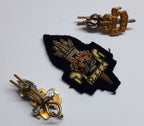 RAEC Hat / Cap Badge & Collar Badges Vintage Hand Embroidered R.A.E.C