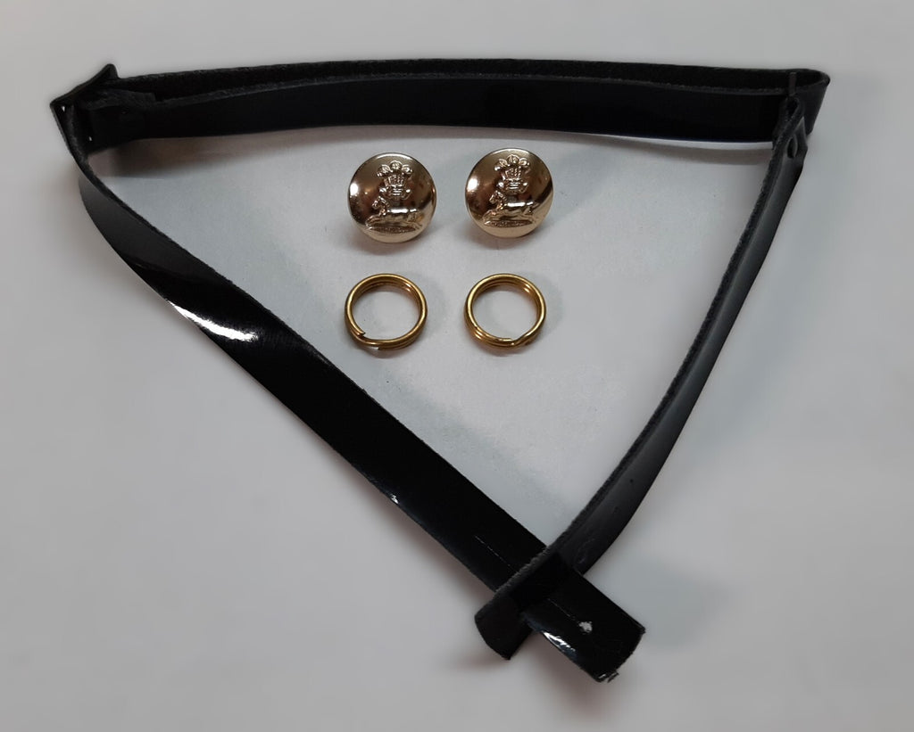 Prince of Wales's Own Regiment of Yorkshire Chin Strap Set With Insignia Buttons