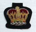 Warrant Officer Crown No1 WO 2 Black British Army Hand Embroidered Arm Patch