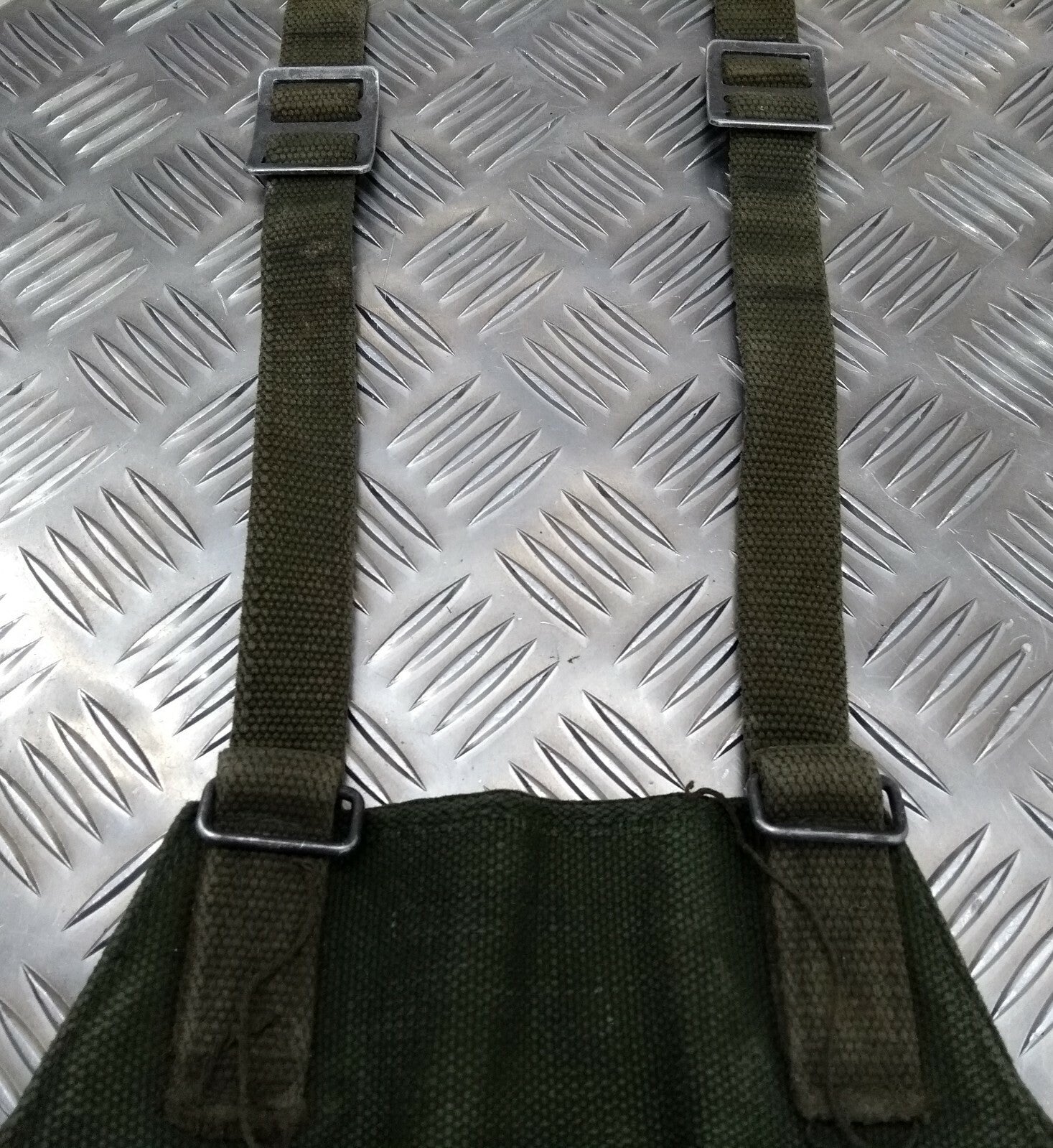 Genuine Vintage Harness Green Web Yoke / Suspender / Braces