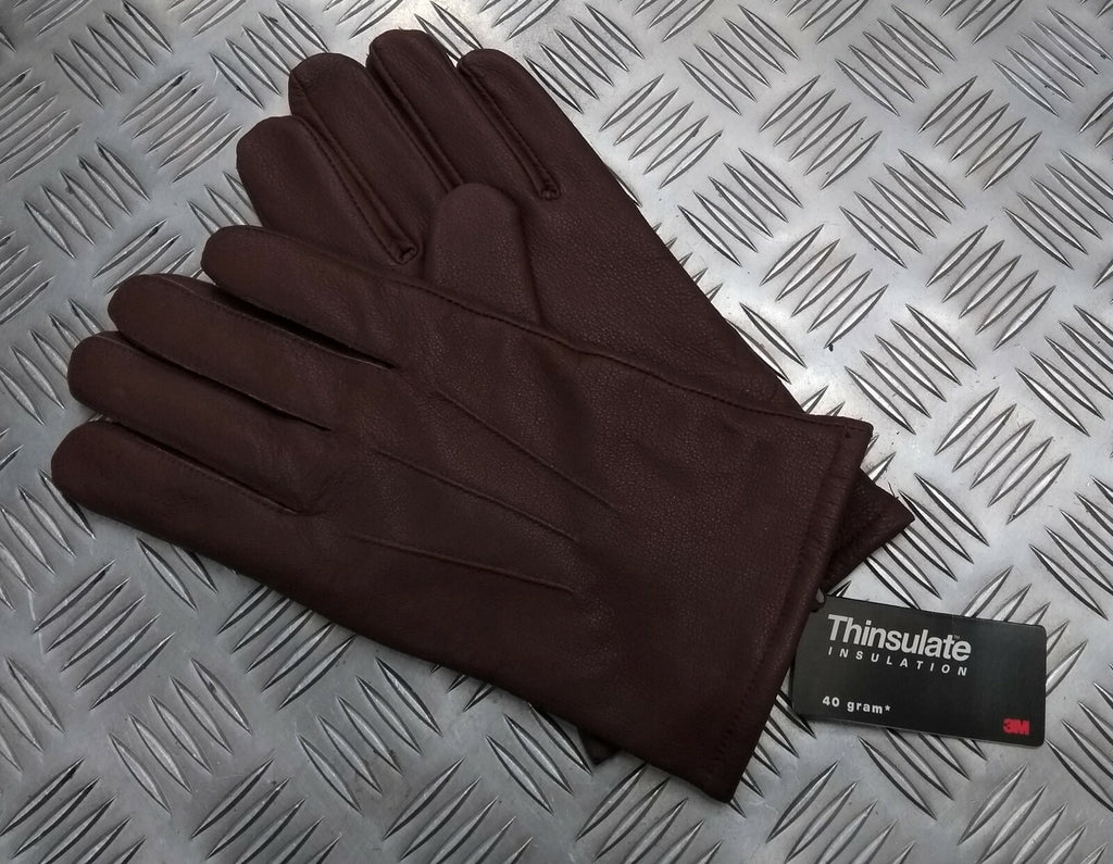 Brown Leather 3 Dart Gloves with 3M Thinsulate Soft Lining Size 11 / Large - NEW