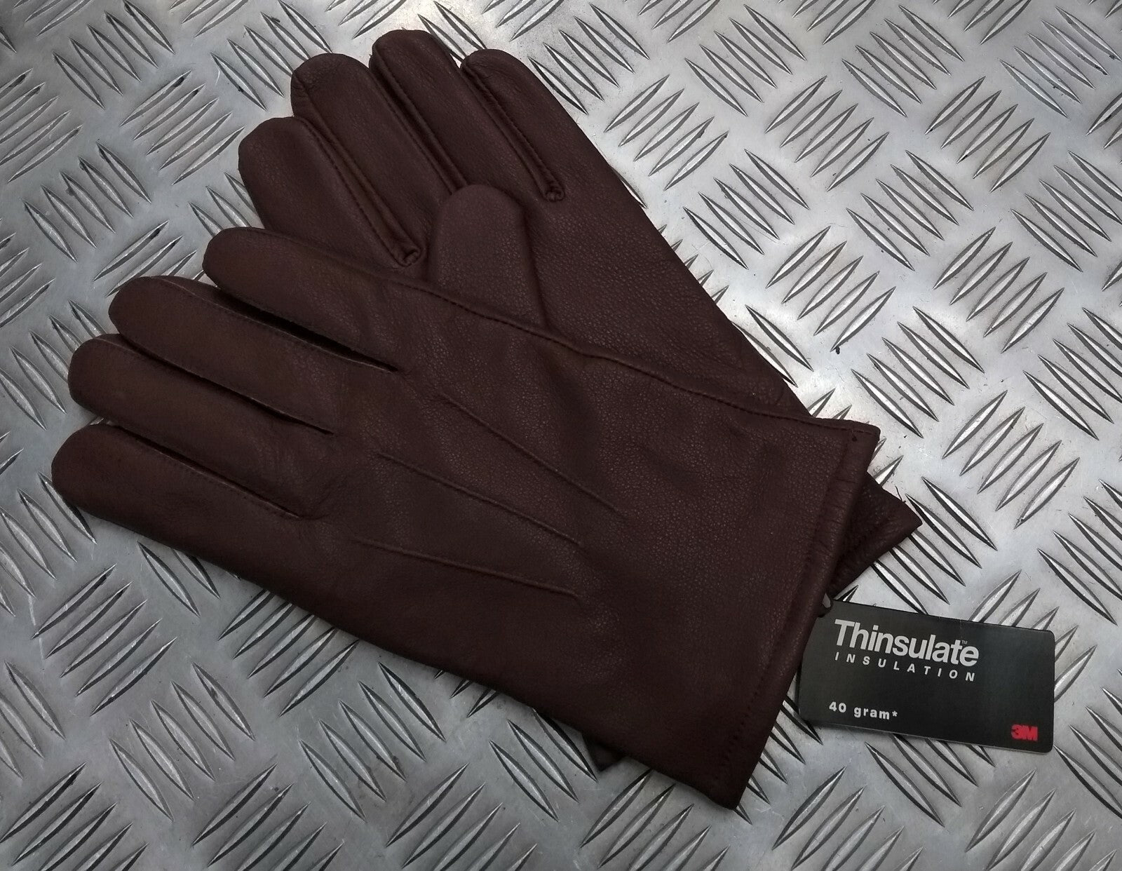 Brown Leather 3 Dart Gloves with 3M Thinsulate Soft Lining Size 11 / Large - NEW