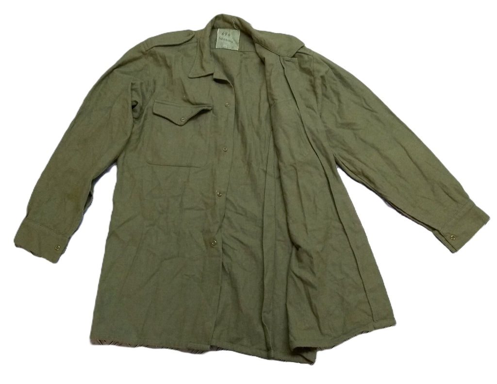 Vintage Combat Shirt British Olive Drab / Green Heavy Woolly Drill