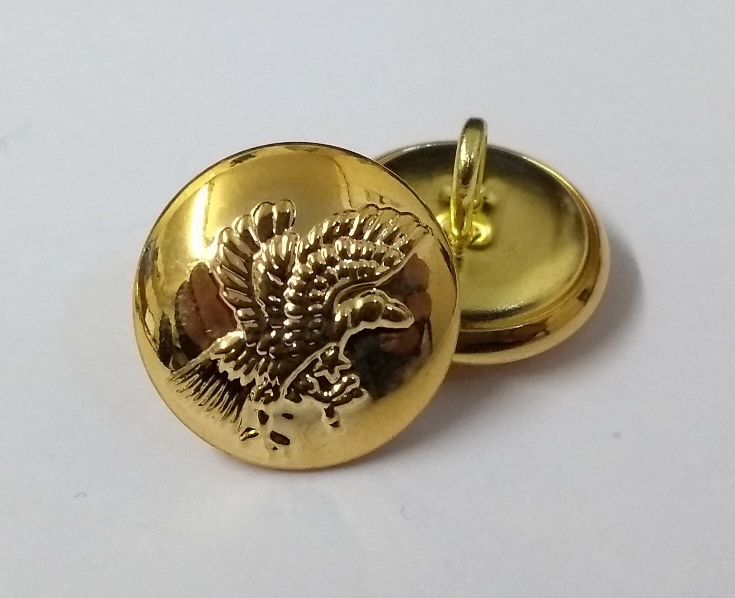 Bird & Star Dress Uniform Ring Back Buttons 1 Set 14 Buttons