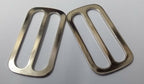 Genuine British Made Chrome Small Belt Strap Slider Adjusters X2 STD128