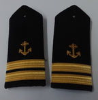 Naval Senior Officers No1 Uniform Shoulder Boards Epaulette Black & Gold Detail