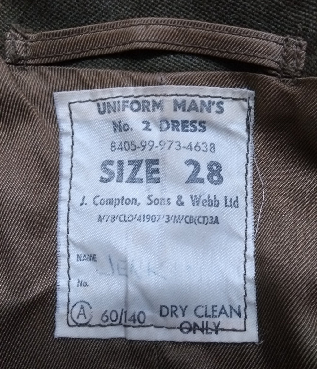 British Army Vintage No2 Jacket Irish Dress Old Pattern WWII Fancy Dress