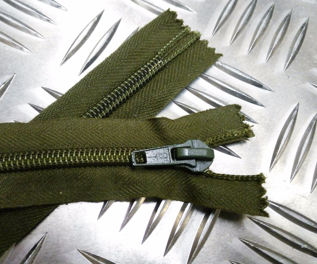 Genuine British OPTI 10" Closed End Green Zip / Zipper H Duty