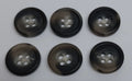 EX Army Buttons Old Stock British Made Mottled Grey 4 Hole Size 23L / 15mm