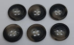 EX Army Buttons Old Stock British Made Mottled Grey 4 Hole Size 23L / 15mm