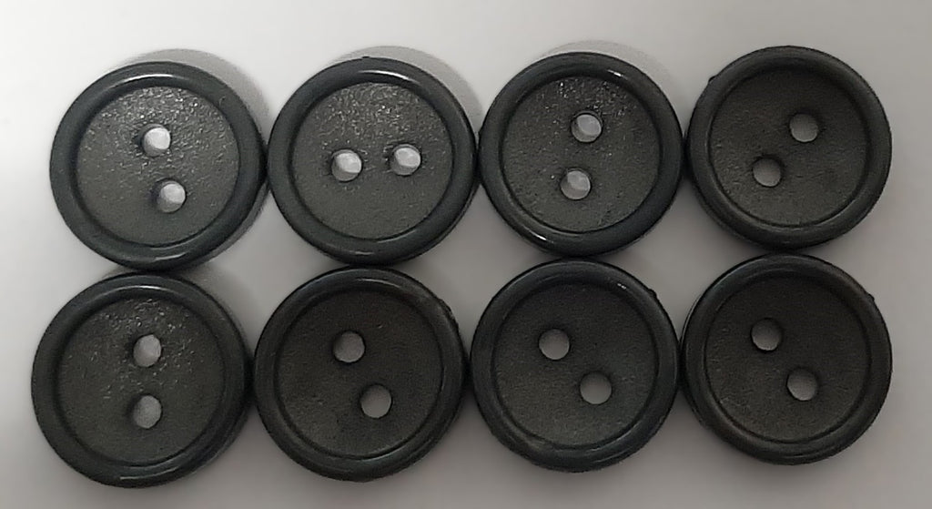 Ex Service Buttons Old Pattern British Made Mid Grey 2 Hole Size 12.5mm