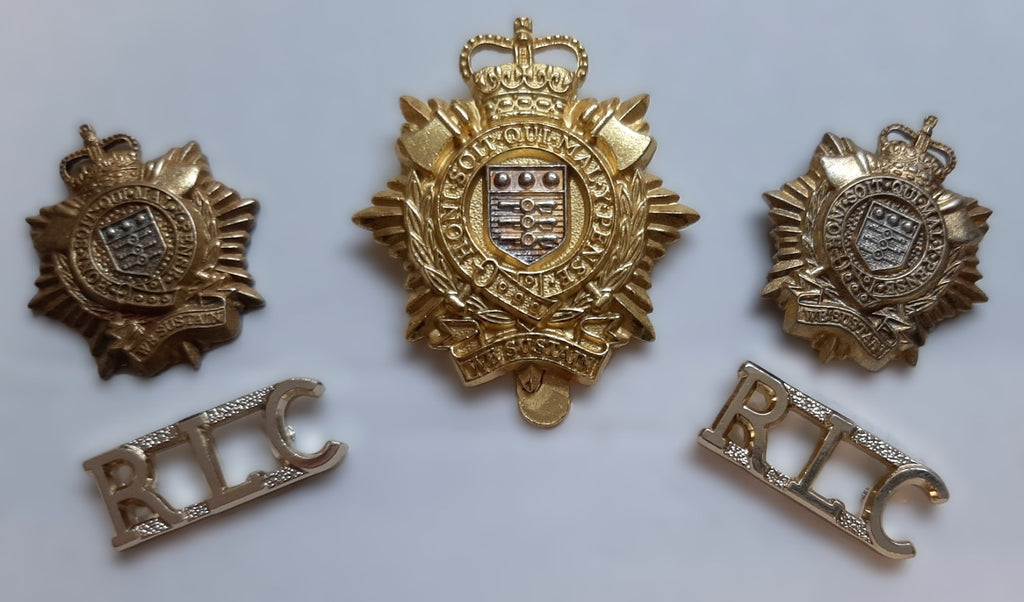 RLC Set Collar Dogs Titles & Hat Badge Logistics Corps
