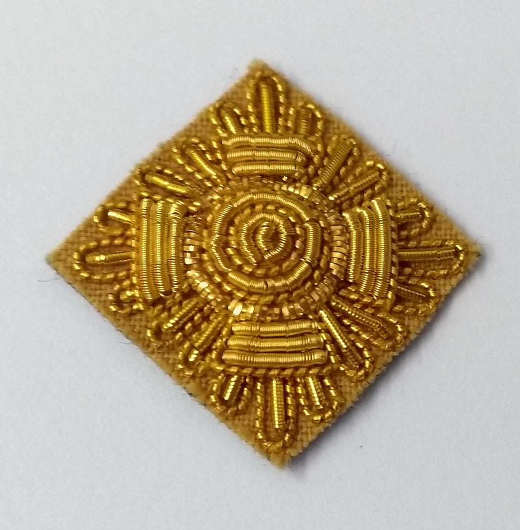 Genuine British ARMY Mess Rank Star Wire Braided Small Badge on Felt