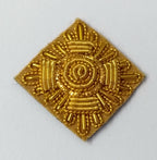 Genuine British ARMY Mess Rank Star Wire Braided Small Badge on Felt