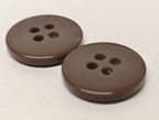 Brown 4 Hole Replacement Buttons for Fad / Barrack Trousers 24L 15.3mm Set of 8