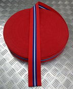 Genuine Botswana Three Tone Red Blue White Stable Belt Material NEW