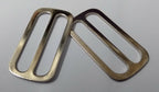 Genuine British Made Chrome Small Belt Strap Slider Adjusters X2 STD128