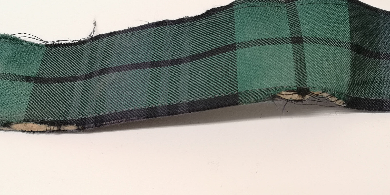 Scottish Regiment Belt Vintage British Old Tartan Patterned with defects