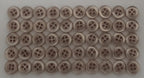100 Vintage Buttons 4 Hole Shirt / Shank Anchors Pearlesque Grey 8.9mm old Stock