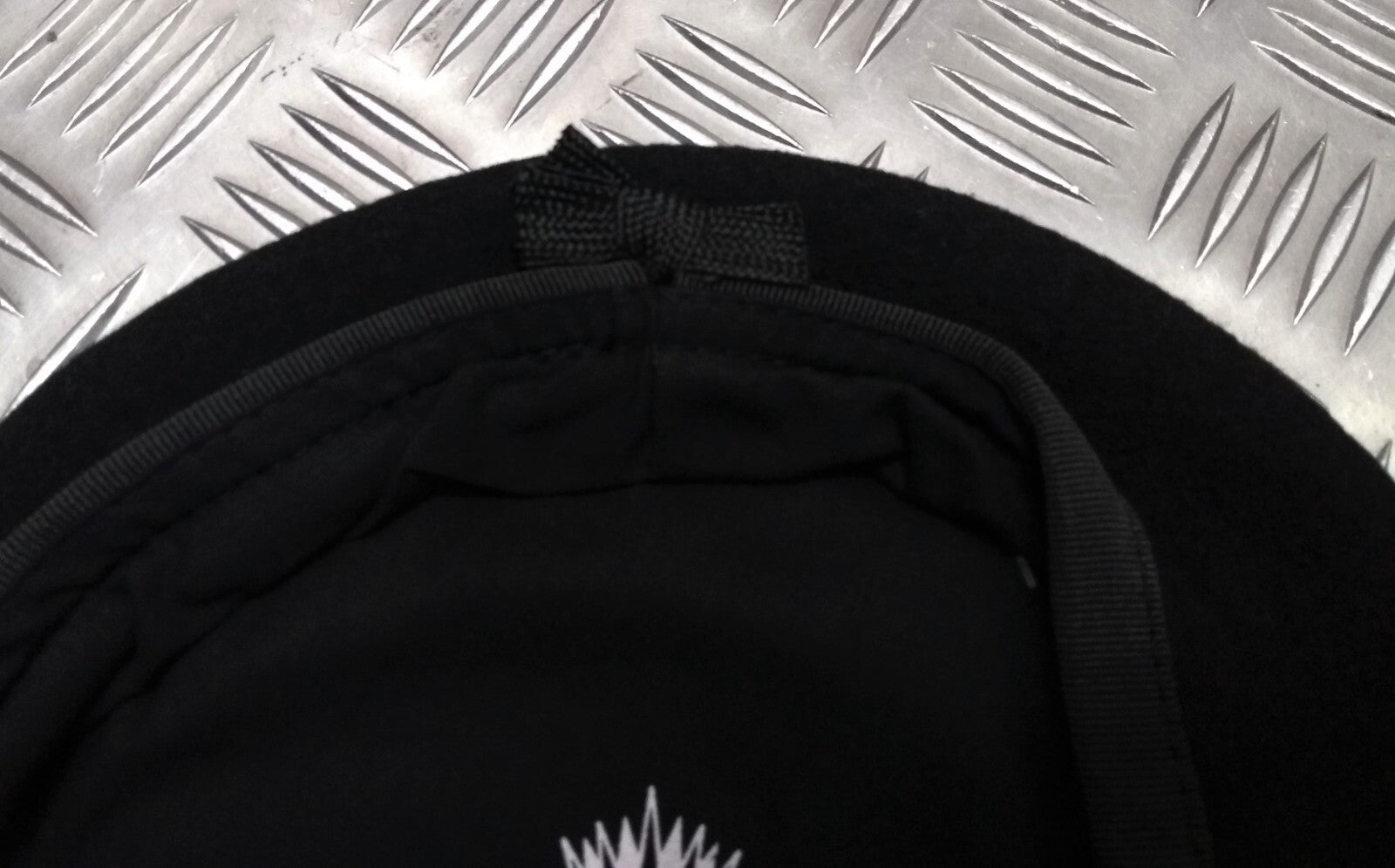 Bahrain Force Beret Black Hobson of England Lined Wool Uniform Cap New Old Stock