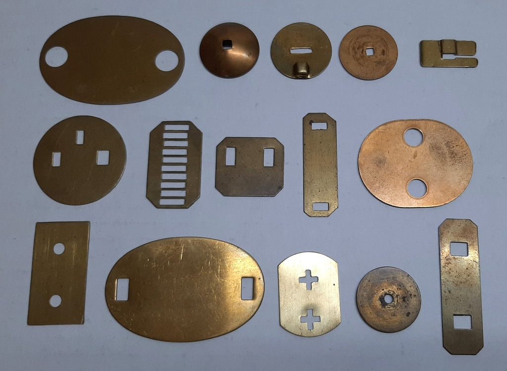 Back Plates Assorted lot of 15 Insignia Backing Shims British