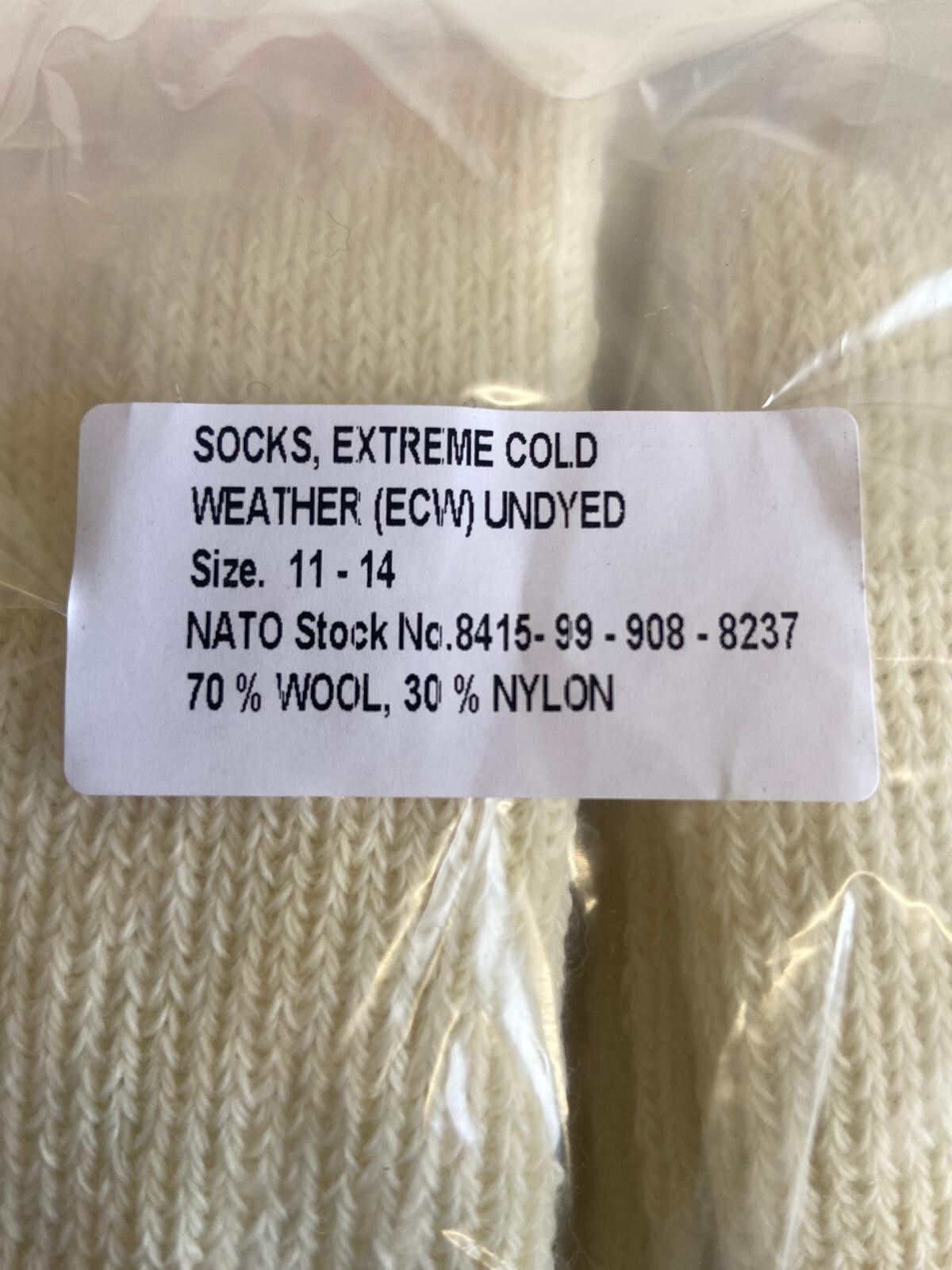 ECW Arctic Socks British Extreme Cold Weather General Service Hosiery - NEW