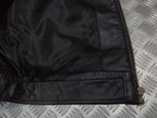 Leather Bomber Jacket Full Collar CWU Style Black Lined Casual Zip Front Coat